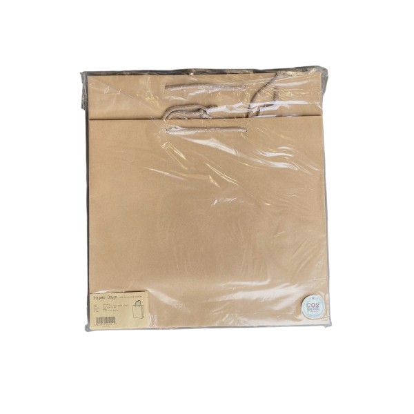 Bolsa de papel kraft con asas de cordón