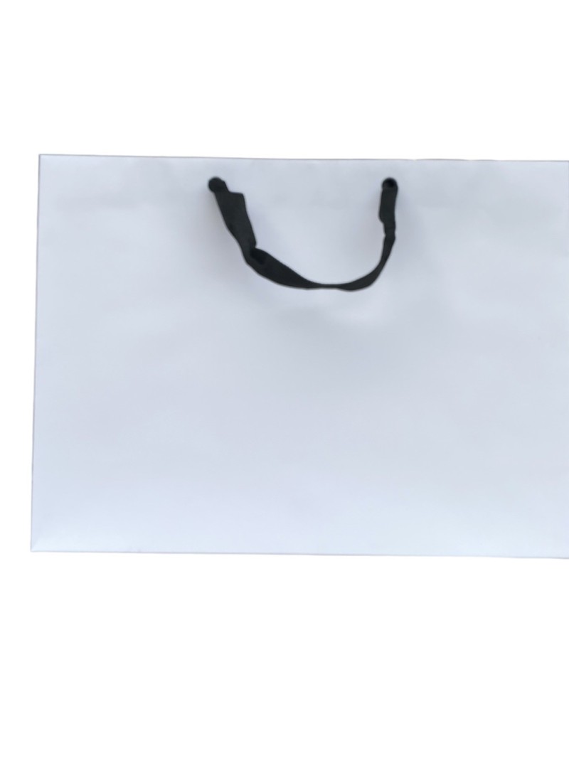 Luxe papieren tas - Handvat Zwart Lint