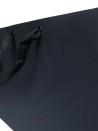 Black paper bag with black ribbon handles