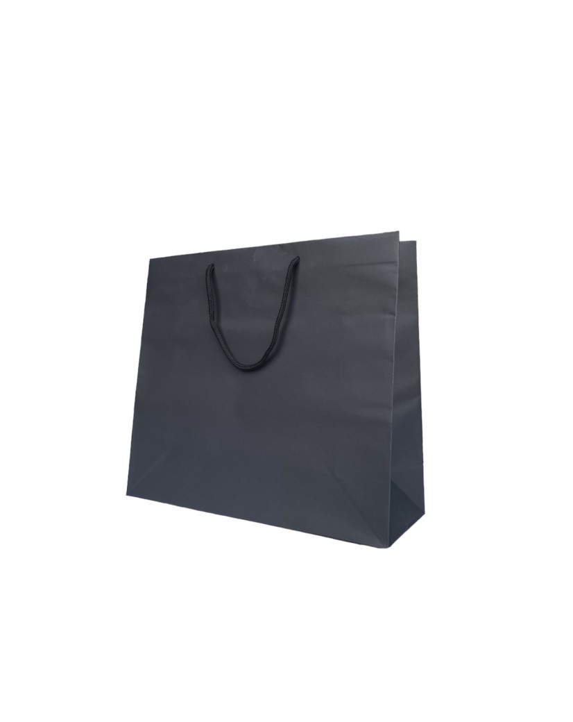 Luxe papieren tas - Handvat Koord Zwart