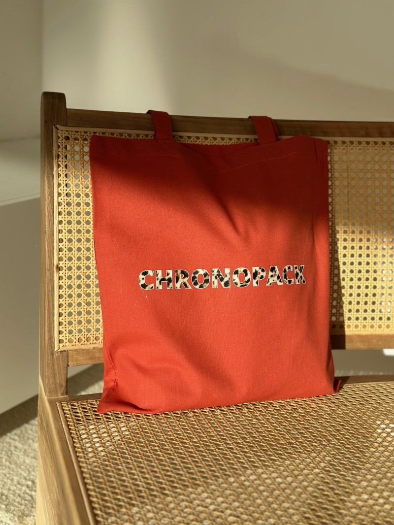 TOTEBAG "PARIJS" TERRACOTTA (38x42 cm)