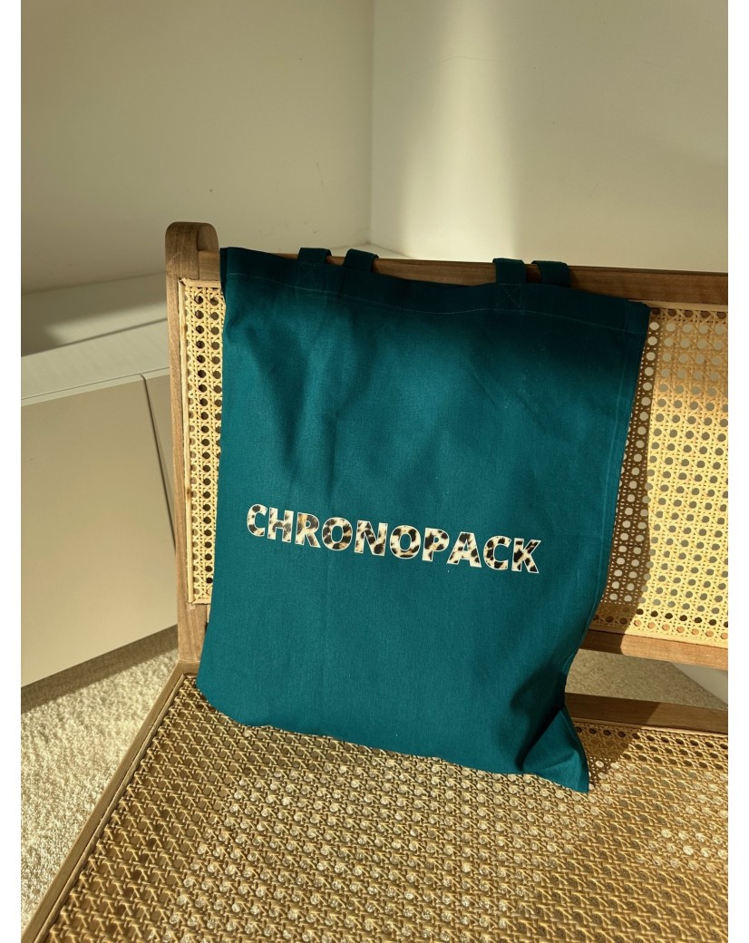 TOTEBAG "PARIJS" PETROL (38x42 cm)