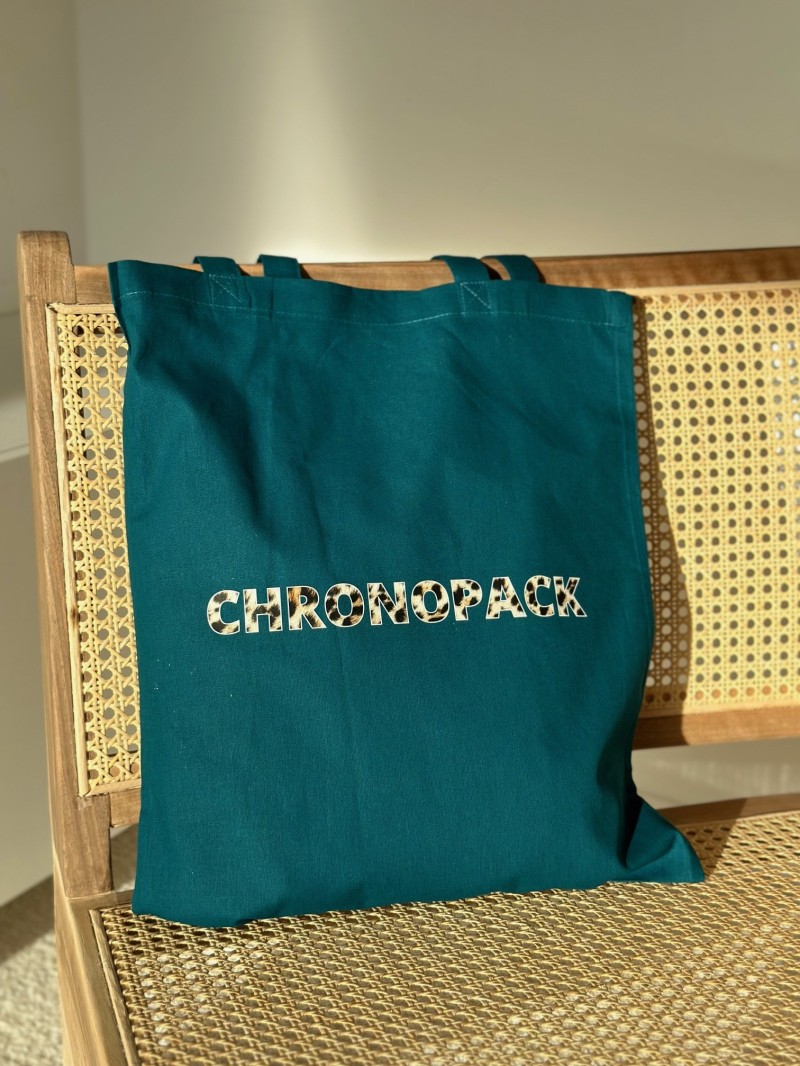 TOTEBAG "PARIJS" PETROL (38x42 cm)
