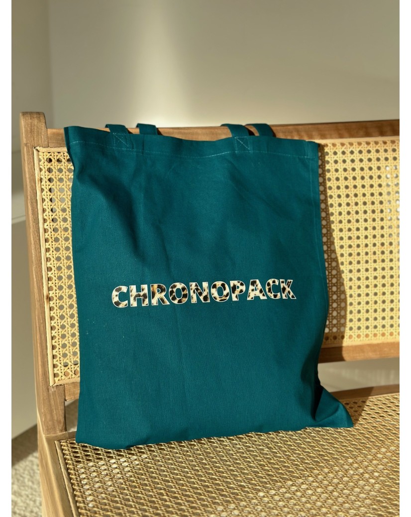 TOTEBAG "PARIJS" PETROL (38x42 cm)
