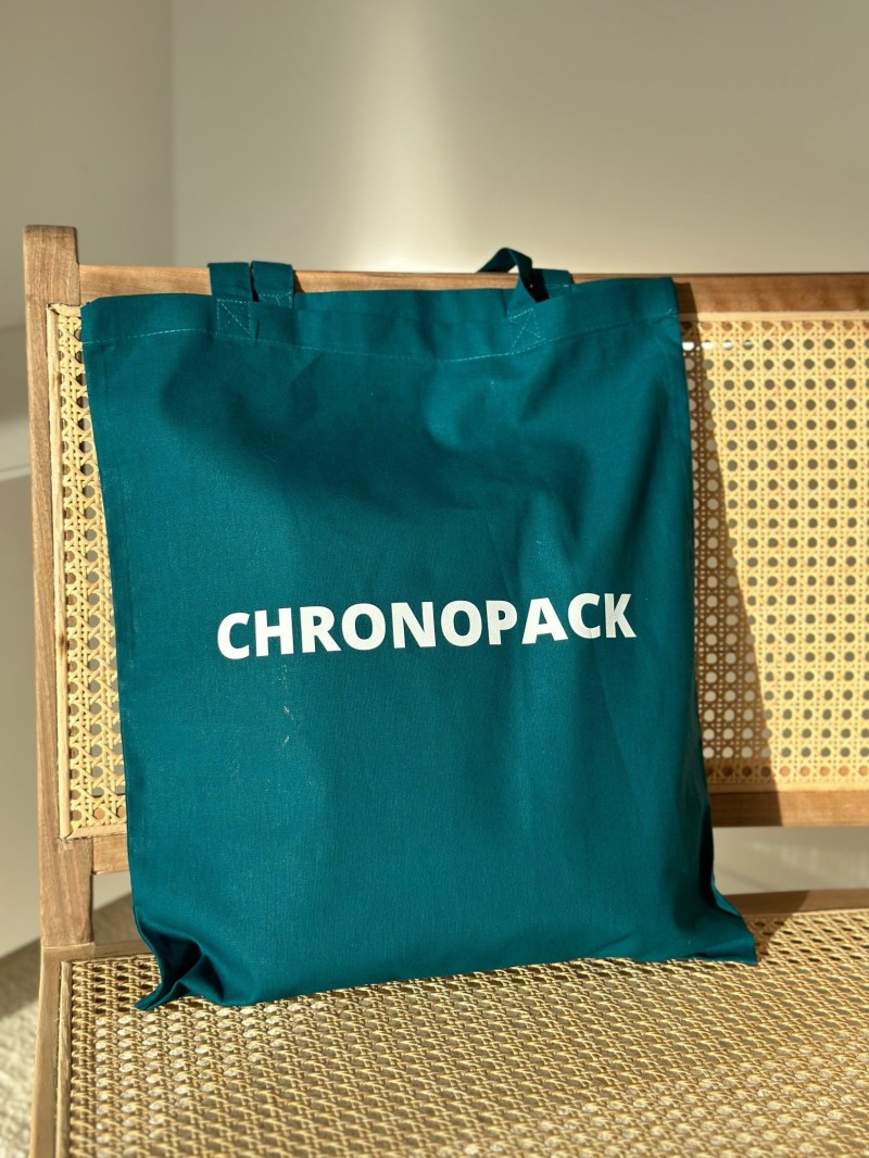 TOTEBAG "PARIJS" PETROL (38x42 cm)