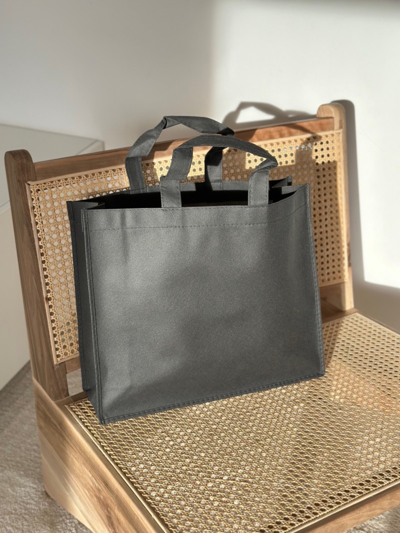 Non woven draagtas  -  Anthraciet 35x8x25