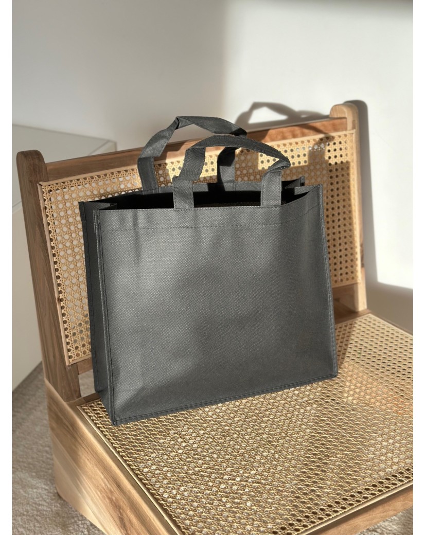 Non woven draagtas  -  Anthraciet 35x8x25