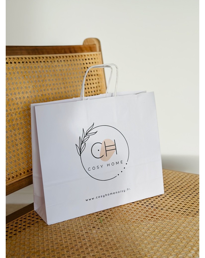 TAS MET GEDRAAID HANDVAT - WIT M HORIZONTAAL (32x9x26,5cm)