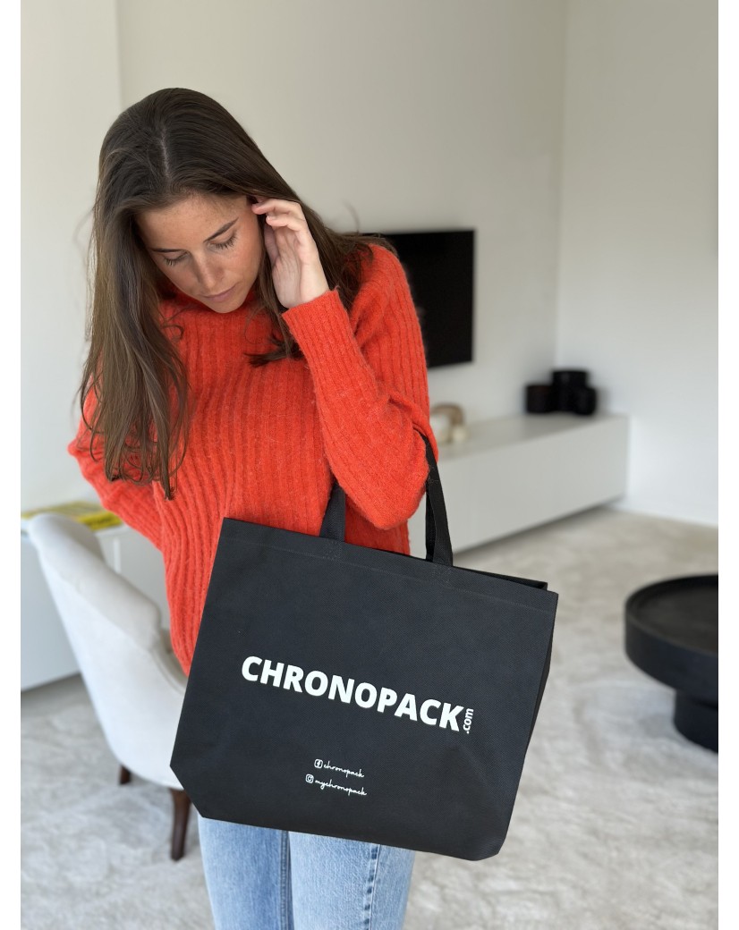 Cheap and eco-friendly personalized black fabric bag
