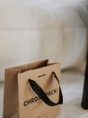 Moonpack Sac papier luxe poignées rubans - Kraft XS