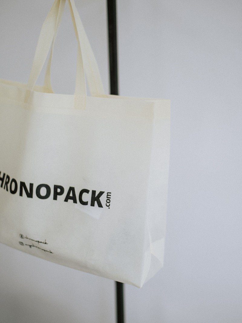 Sac tissu beige personnalisé pas cher et respectueux de l'environnement