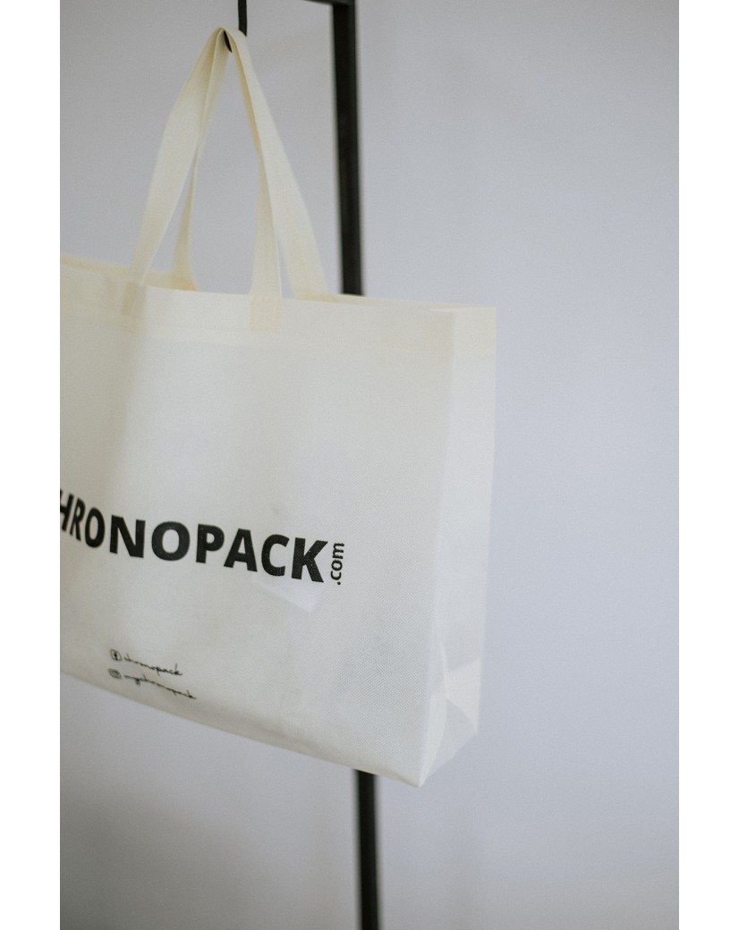 Sac tissu beige personnalisé pas cher et respectueux de l'environnement
