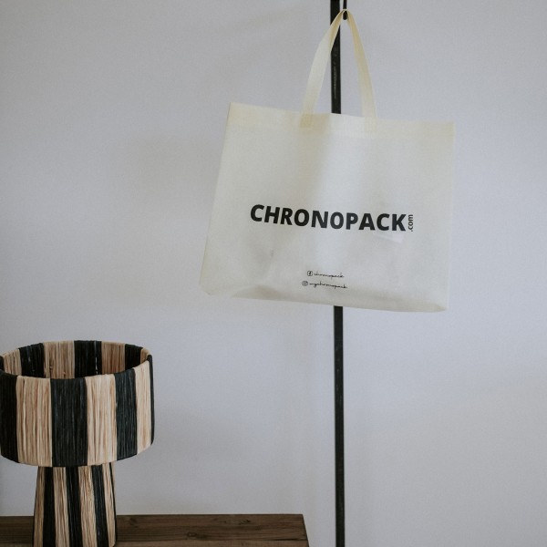 Sac tissu beige personnalisé pas cher et respectueux de l'environnement
