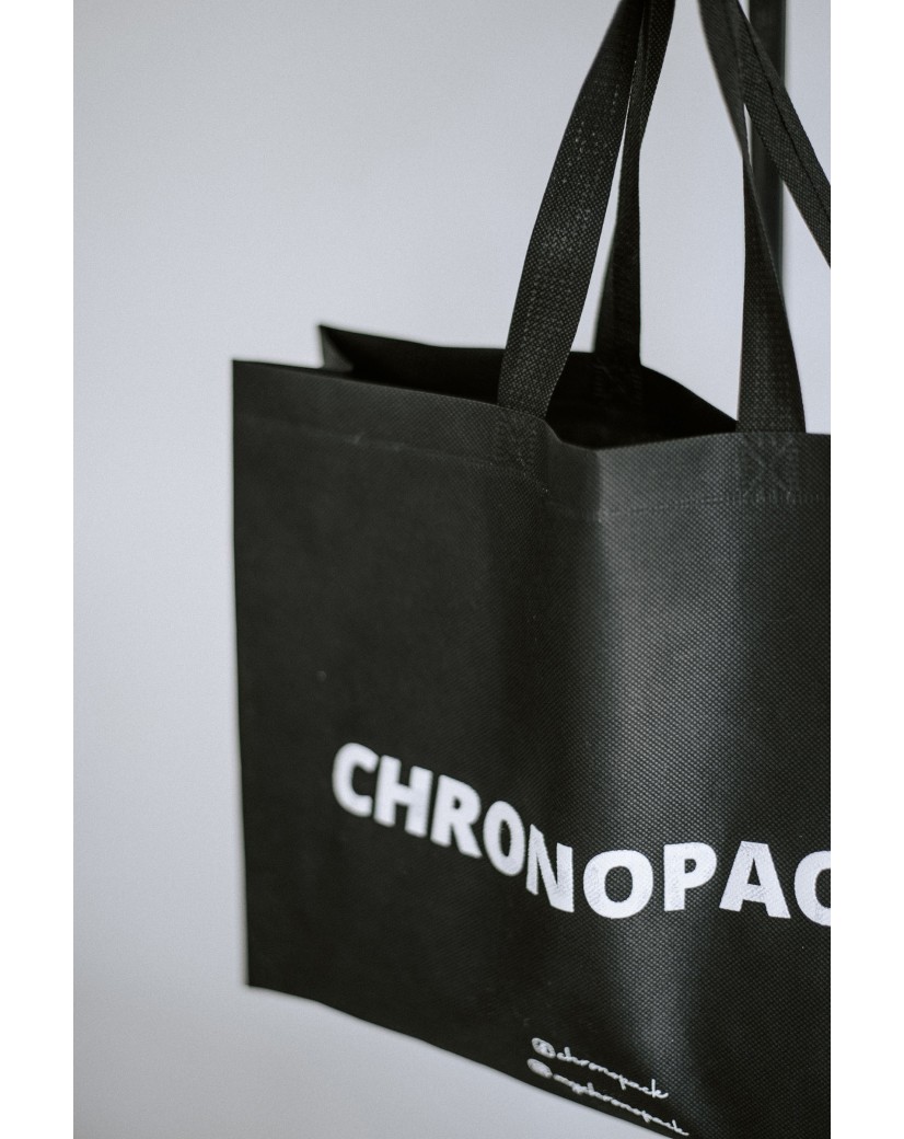 Sac tissu noir personnalisé pas cher et respectueux de l'environnement