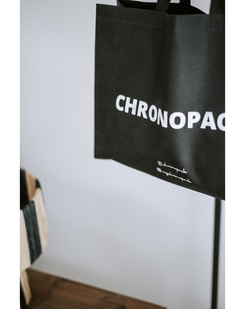 Sac tissu noir personnalisé pas cher et respectueux de l'environnement