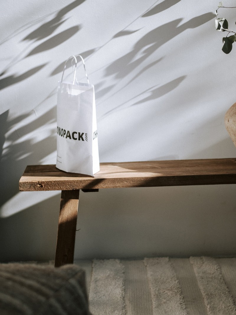 BOOT PAPIEREN TAS - WIT S (33x10x24cm)