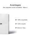 Sac Kraft Blanc L Horizontal – Pratique, Sobre et Personnalisable