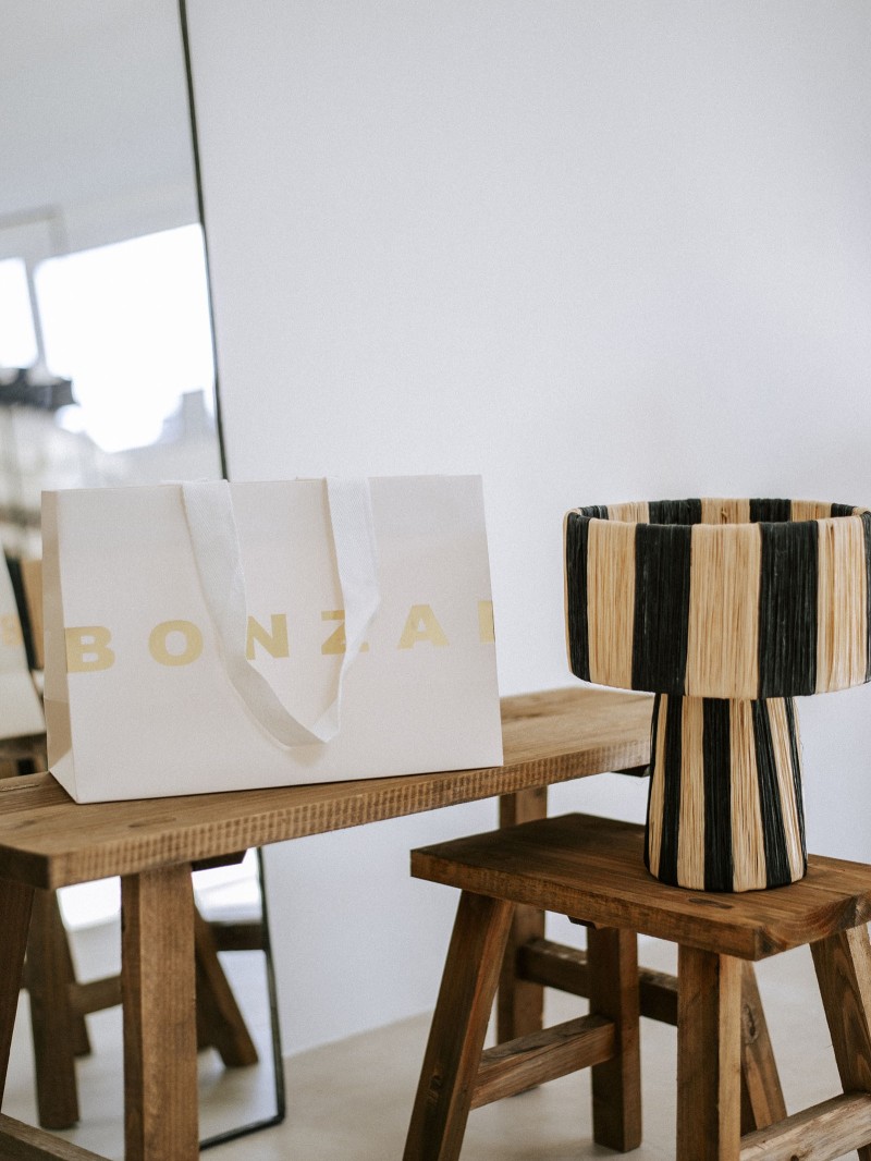 Luxe papieren tas "Monaco"- 100% gepersonaliseerd - M (35x12x25 cm)