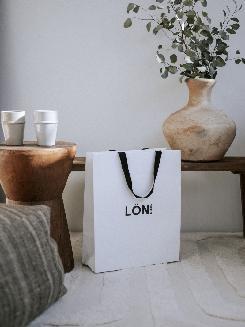 Luxe papieren tas "Monaco"- 100% gepersonaliseerd - M (35x12x25 cm)