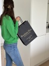 Bolsas de papel de lujo - Negro M - Asas con cordón
