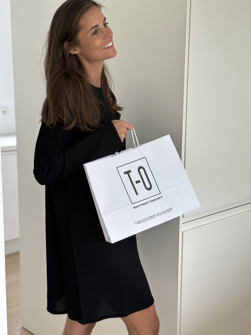 TAS MET GEDRAAID HANDVAT - WIT M HORIZONTAAL (32x9x26,5cm)