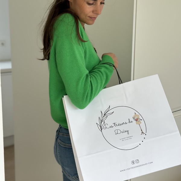 Sac Kraft Blanc L Horizontal – Pratique, Sobre et Personnalisable