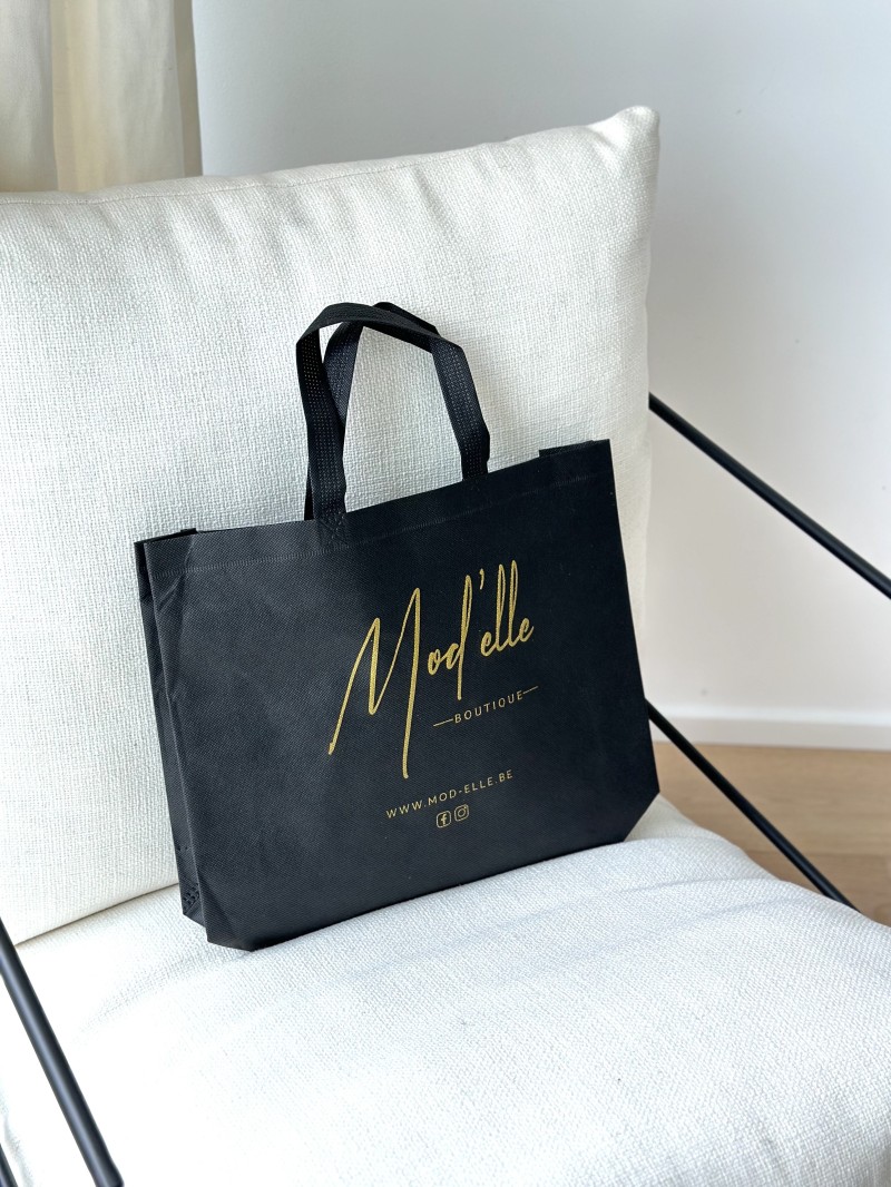 Cheap and eco-friendly personalized black fabric bag
