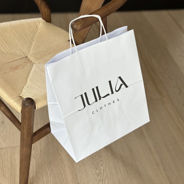 Twisted handle bags - White M SQUARE