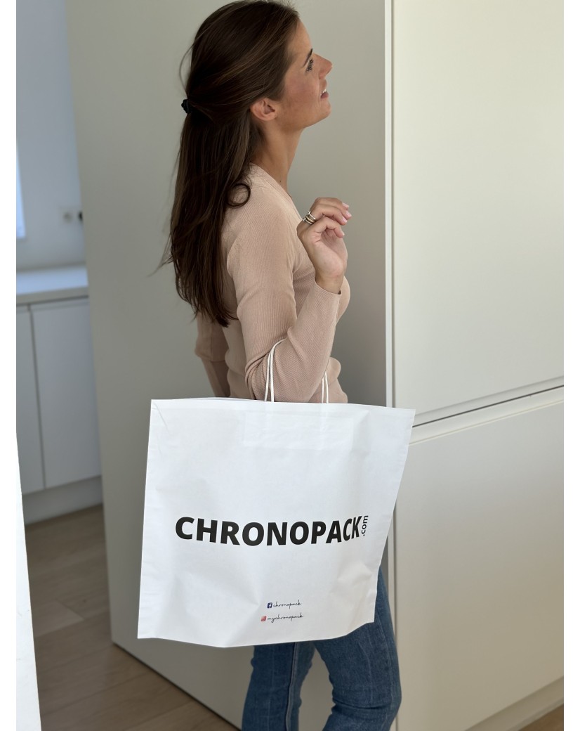 BOOT PAPIEREN TAS - WIT L (60x16x45cm)