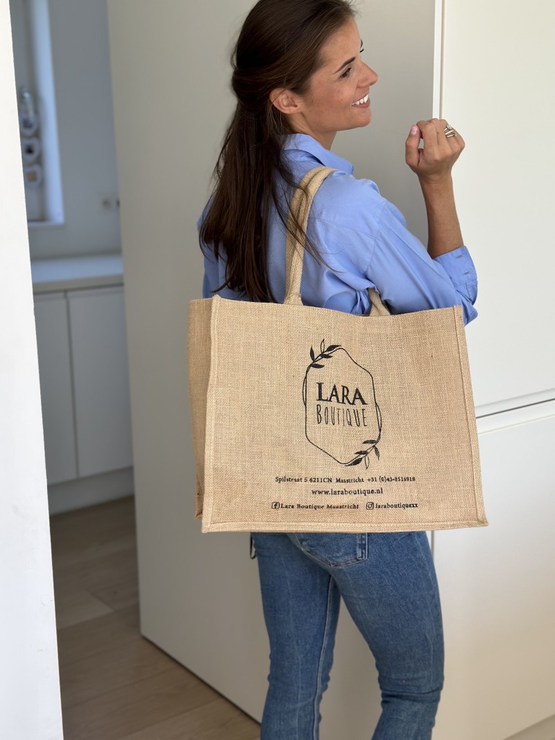 Bolsa de arpillera personalizada con tu diseño impreso - Haz tu pedido ahora.