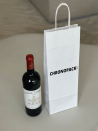 Bolsa blanca personalizable para 1 botella, entrega urgente y precio económico.