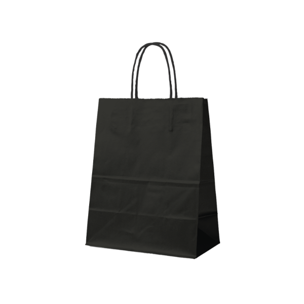 SAC PAPIER NOIR M (22x10x31cm)