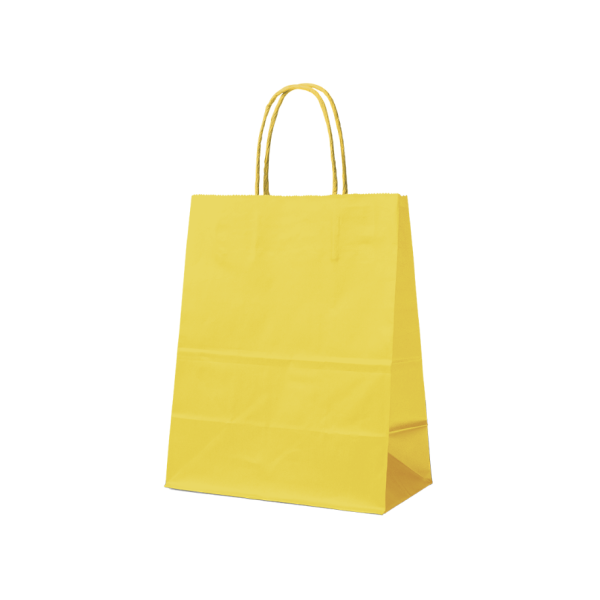 Yellow Paper Bag M (22x10x31cm)