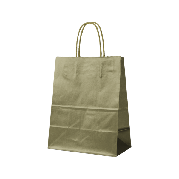 Bolsa de papel Dorada M (22x10x31cm)