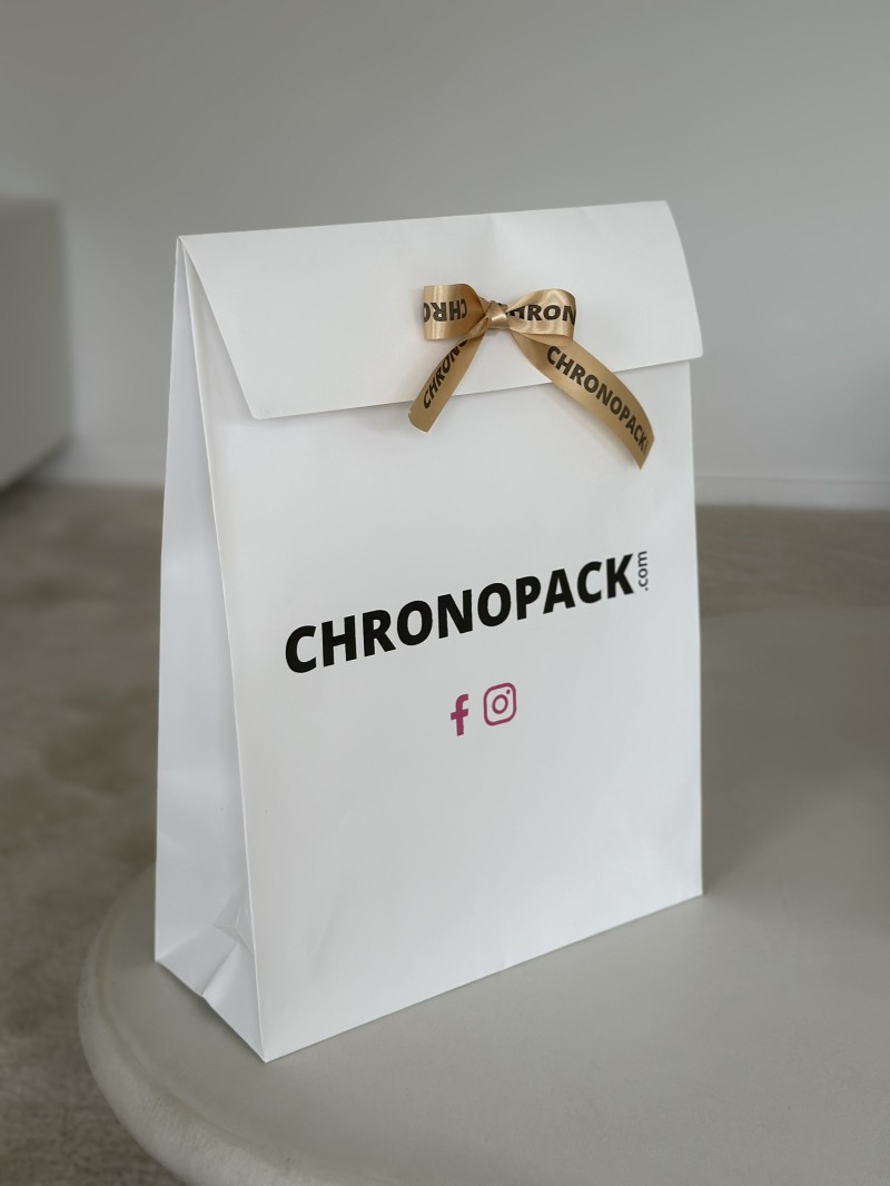 Geschenktüte - PRESTIGE – WEIß L (30x12x40cm)