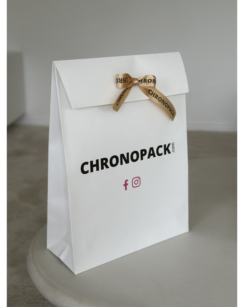 Geschenktüte - PRESTIGE – WEIß L (30x12x40cm)