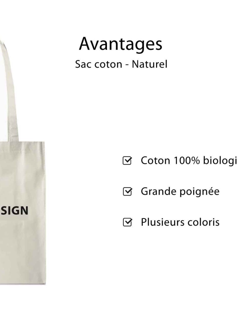 SAC PARIS - NATUREL (38x42cm)