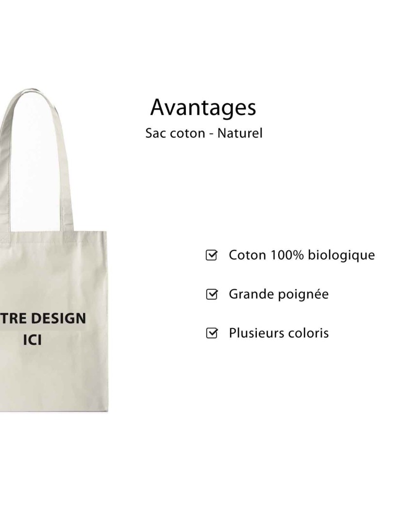 SAC PARIS - NATUREL (38x42cm)