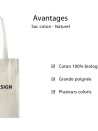 TOTEBAG "PARIJS" NATUREL (38X42CM)
