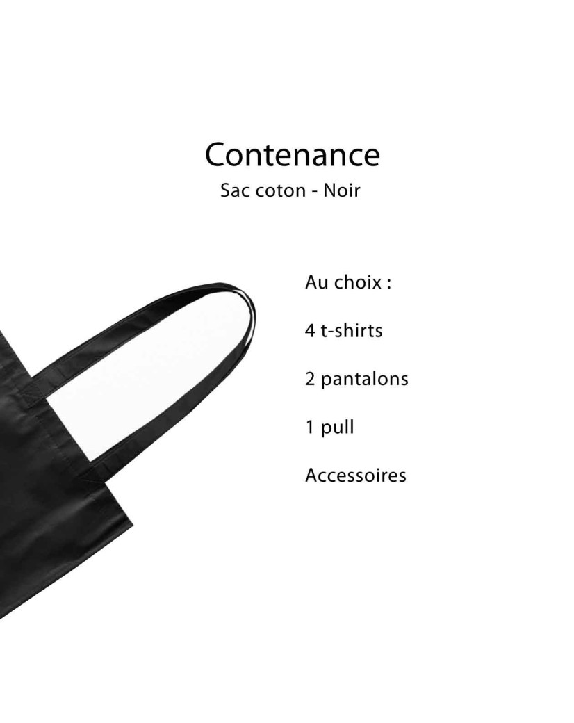 TOTEBAG "PARIJS" ZWART (38X42CM)