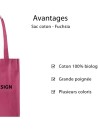 Tragetasche PARIS - FUCHSIA (38x42 cm)