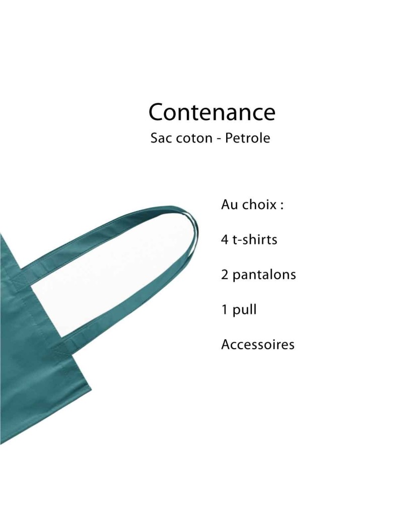 TOTEBAG "PARIJS" PETROL (38x42 cm)