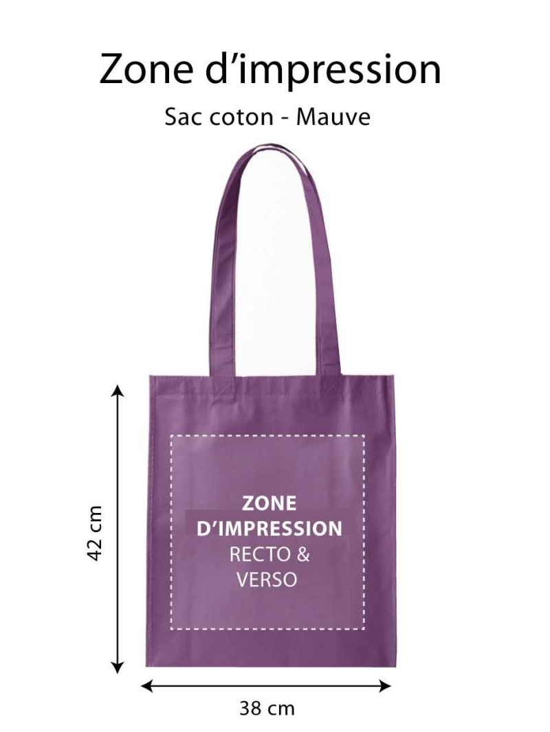 SAC PARIS - MAUVE (38x42cm)