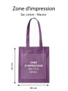 SAC PARIS - MAUVE (38x42cm)