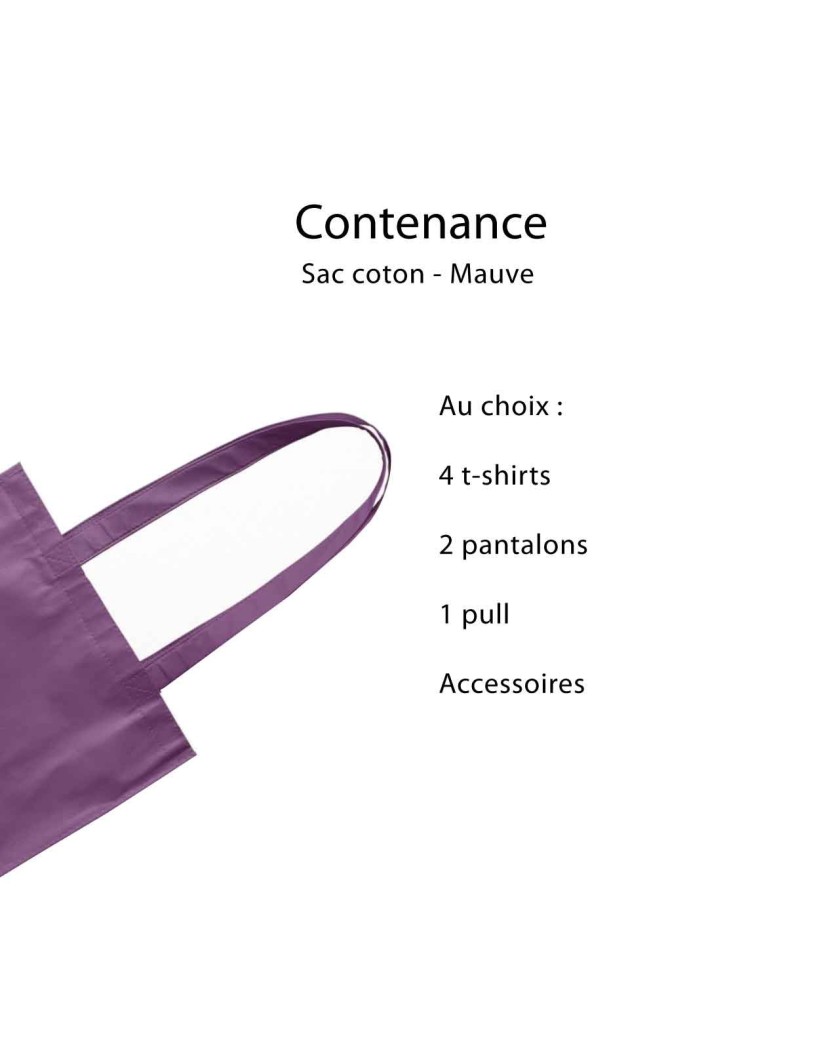 SAC PARIS - MAUVE (38x42cm)