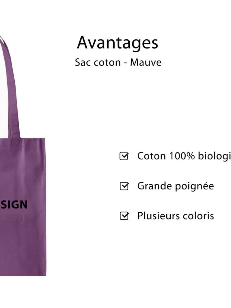 SAC PARIS - MAUVE (38x42cm)