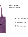 Bolso PARIS - Malva (38x42 cm)