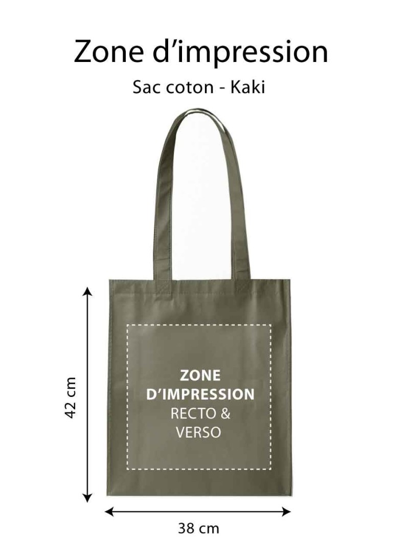 TOTEBAG "PARIJS" KAKI (38X42CM)