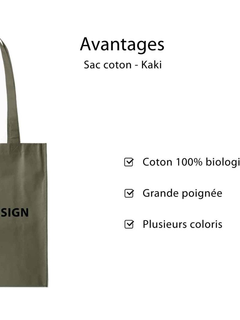 TOTEBAG "PARIJS" KAKI (38X42CM)