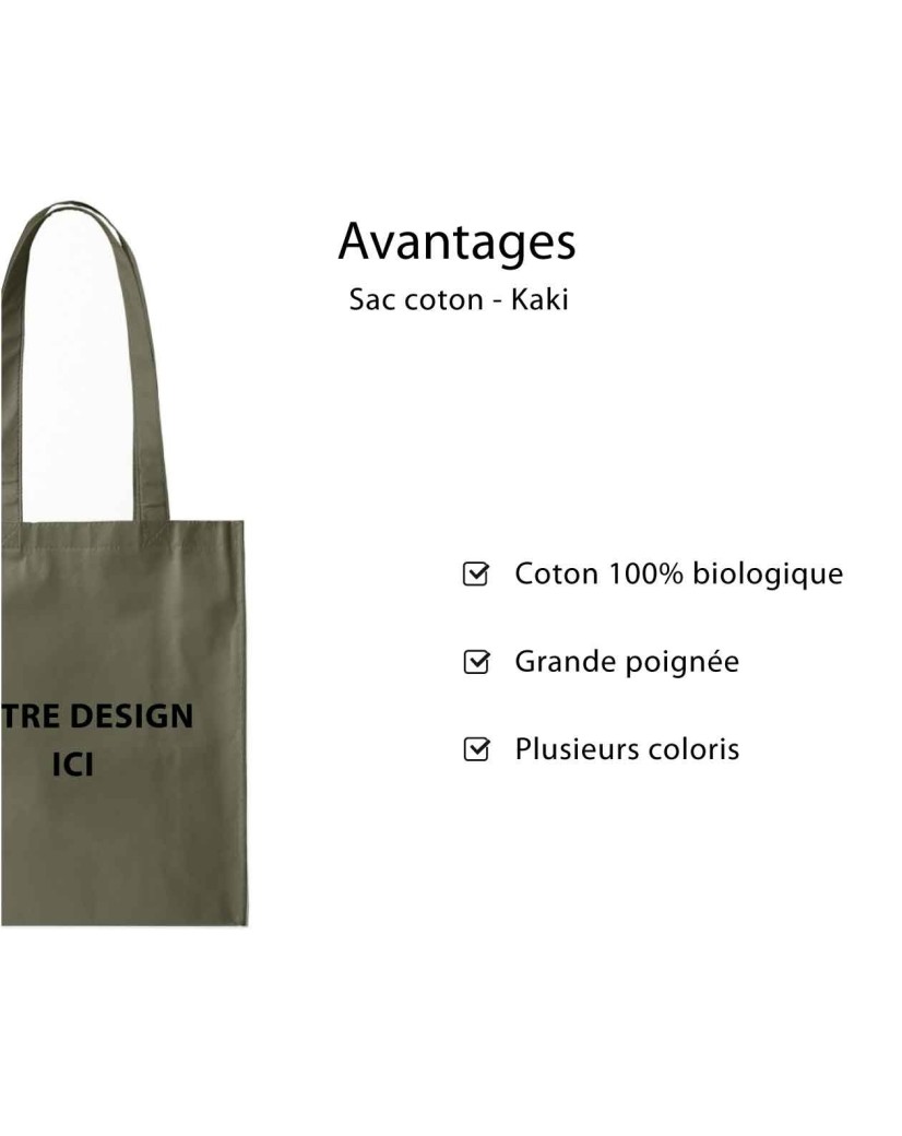 TOTEBAG "PARIJS" KAKI (38X42CM)